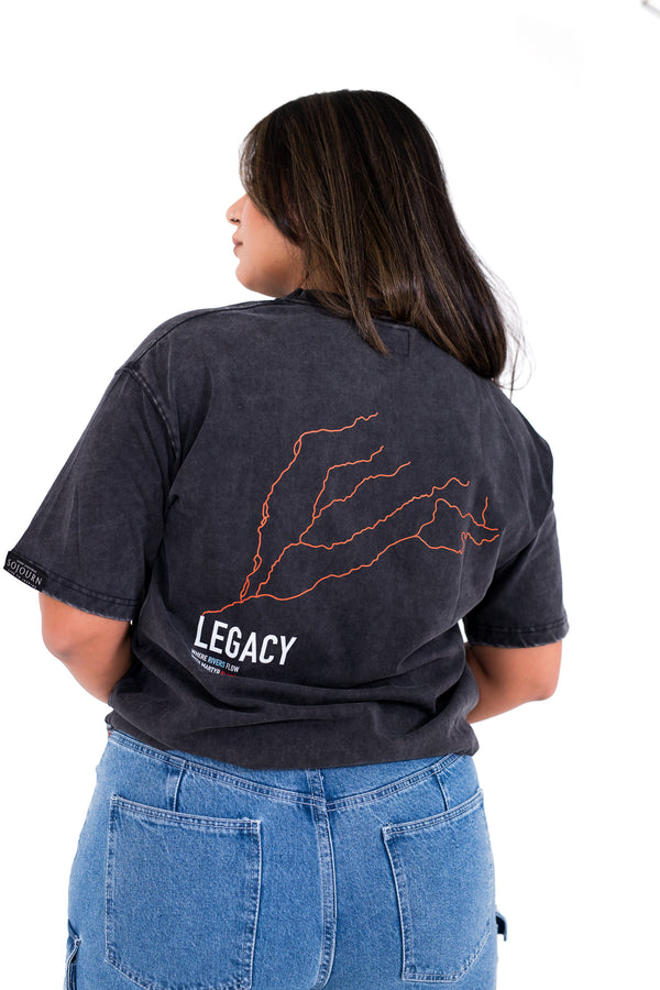 Sanjha Panjab - Storm Grey Oversized T-Shirt