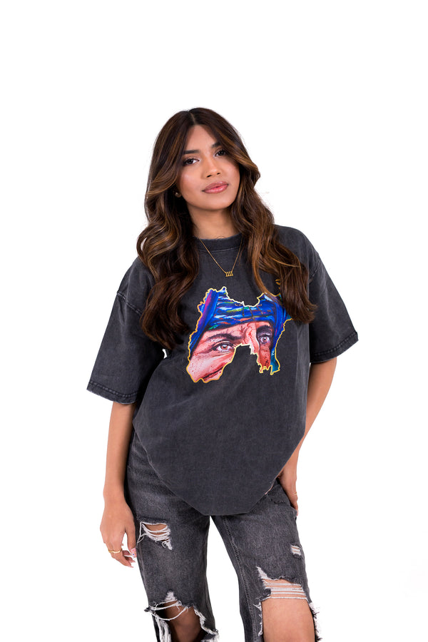 Sanjha Panjab - Storm Grey Oversized T-Shirt