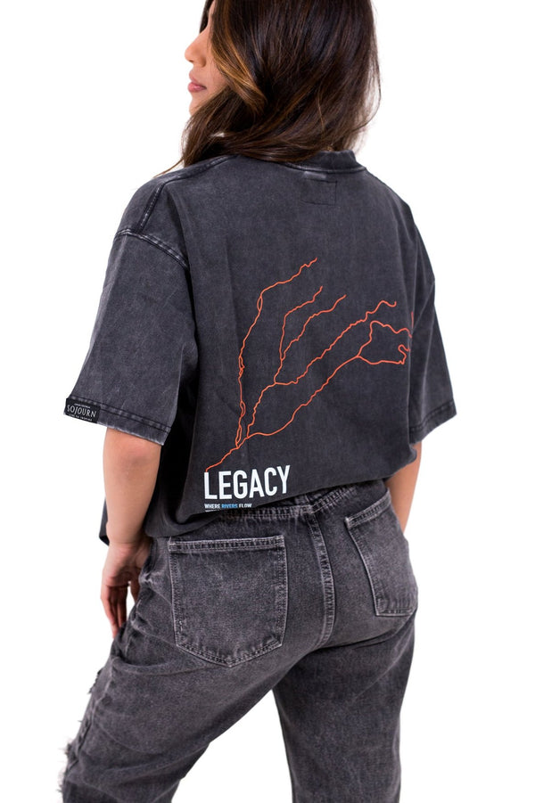 Sanjha Panjab - Storm Grey Oversized T-Shirt