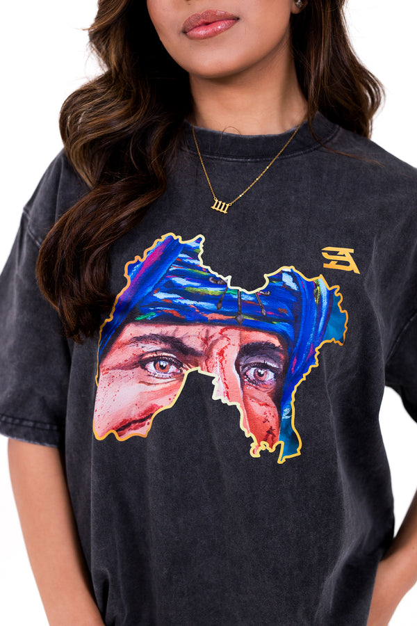 Sanjha Panjab - Storm Grey Oversized T-Shirt