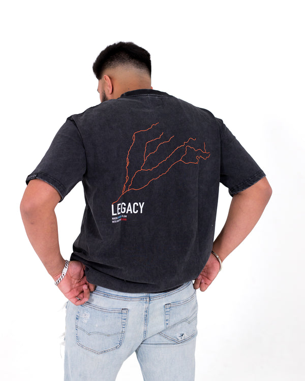 Sanjha Panjab - Storm Grey Oversized T-Shirt