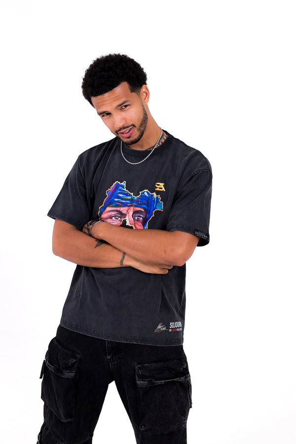 Sanjha Panjab - Storm Grey Oversized T-Shirt