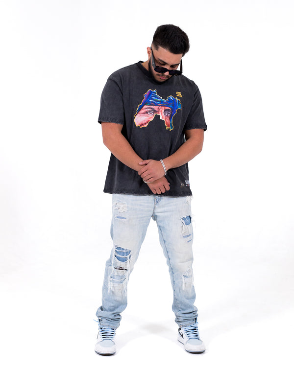 Sanjha Panjab - Storm Grey Oversized T-Shirt