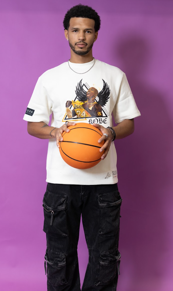 Kobe - White Fleece T-Shirt