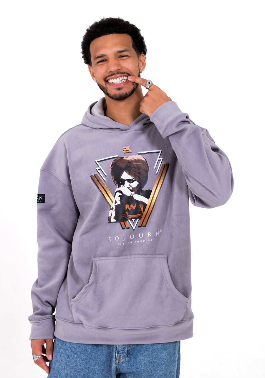 Sidhu Moosewala Hoodie 2.0 Unisex Velvet Grey
