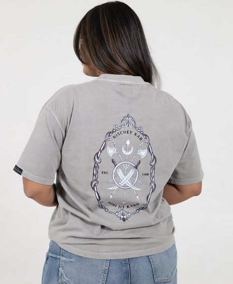 Sikh Army oversized T-shirt in lightning silver