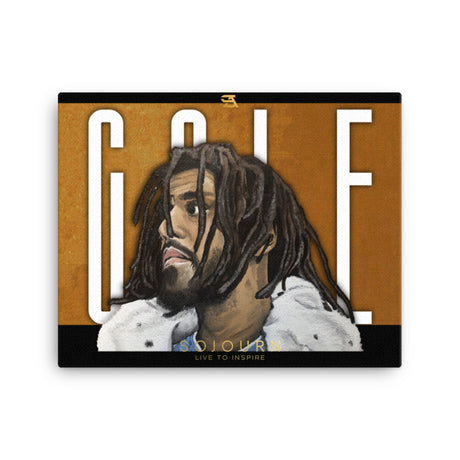 J Cole hand-painted portrait canvas, named edition