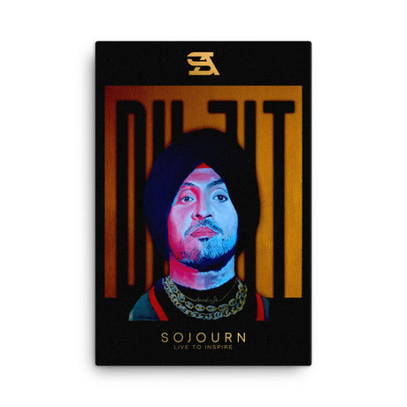 Diljit Dosanjh hand-painted portrait on canvas