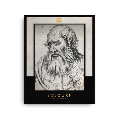Plato hand-painted portrait canvas by Armaan Bhattal