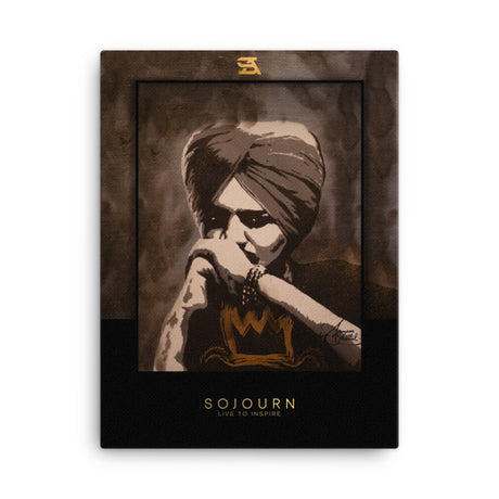 Sidhu Moosewala hand-painted portrait on canvas