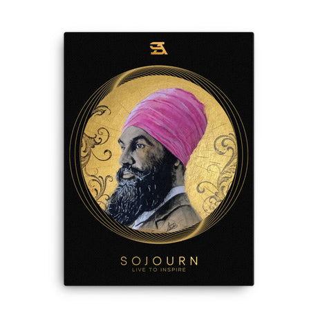 Jagmeet Singh hand-painted framed portrait
